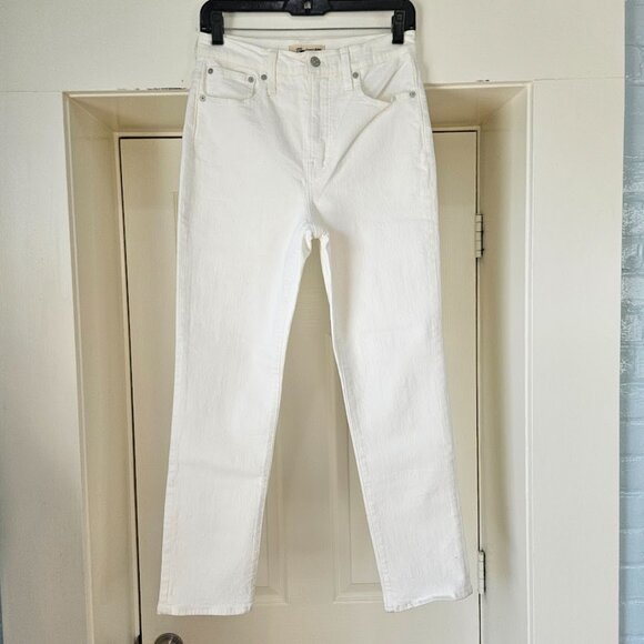 Madewell Mom Perfect Vintage High Waisted Tile White Tapered Leg Jeans New 26 - Picture 2 of 13